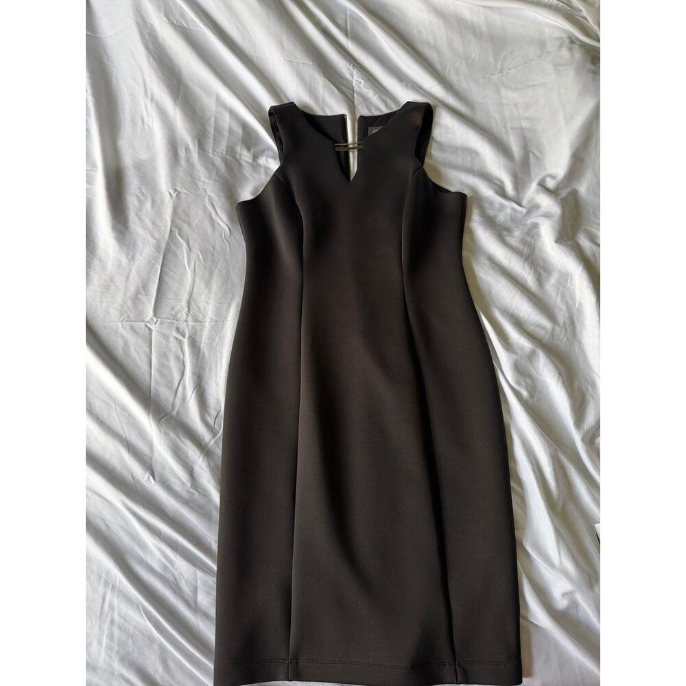 Vince Camuto Black Sleeveless Sheath Dress